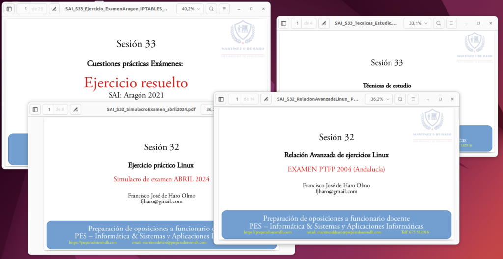 Solución a exámenes de convocatorias anteriores
