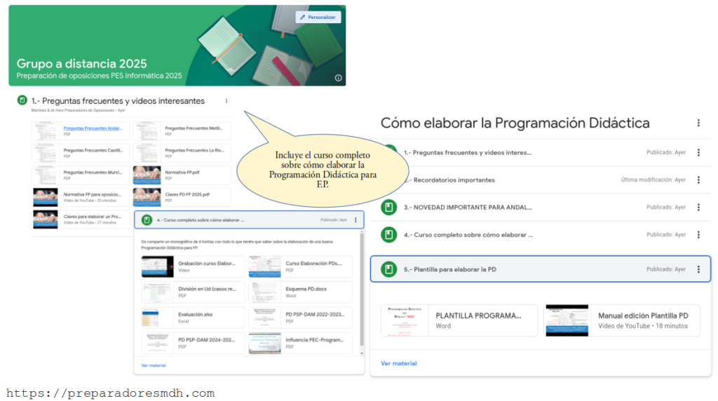 Inicio preparación en modalidad a distancia
